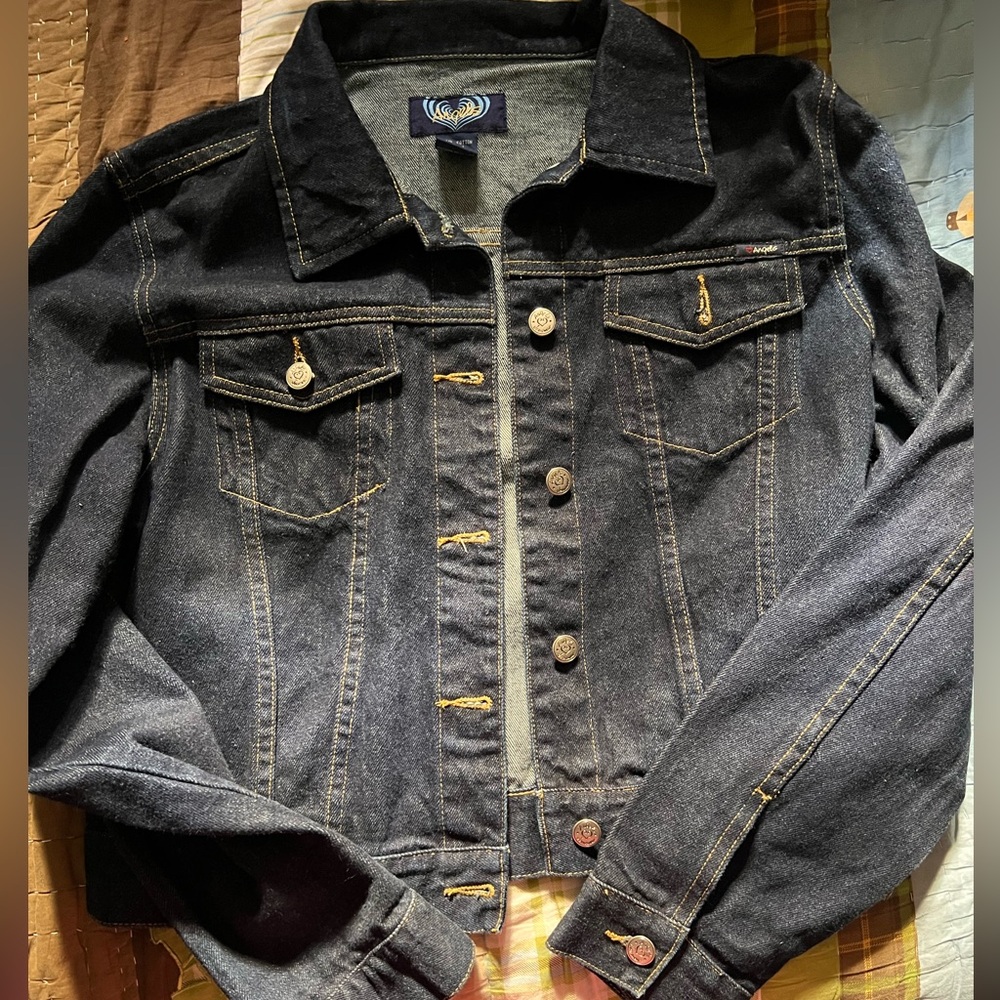 Angels Dark Blue Denim Jacket